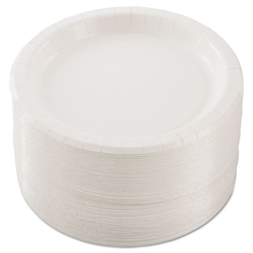 Bare Eco-forward Clay-coated Paper Dinnerware, Plate, 8.5" Dia, White, 125-pack, 4 Packs-carton