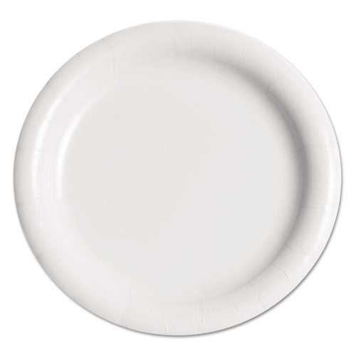 Bare Eco-forward Clay-coated Mediumweight Paper Plate, 9" Dia, White, 125-pack, 4 Packs-carton