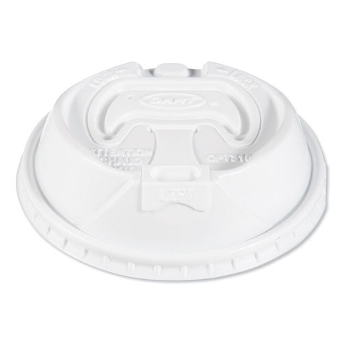 Optima Reclosable Lids For Paper Hot Cups, Fits 10 Oz To 24 Oz Cups, White, 1,000-carton