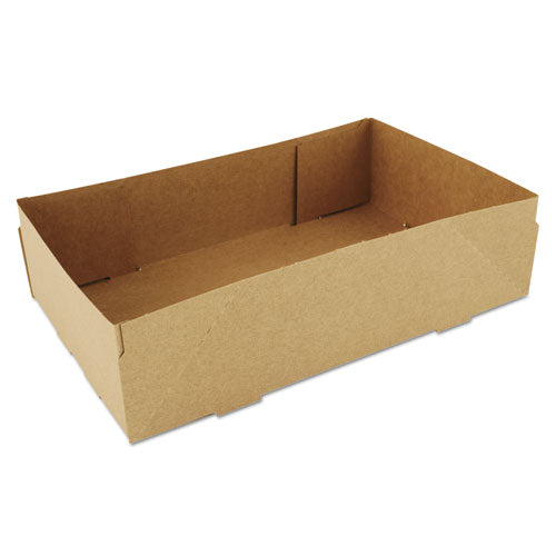 4-corner Pop-up Food And Drink Tray, 8.63 X 5.5 X 2.25, Brown, 500-carton