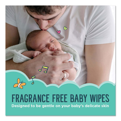 Free And Clear Baby Wipes, Unscented, White, 64-pack, 12 Packs-carton