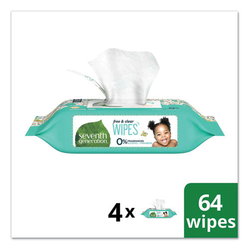 Free And Clear Baby Wipes, Refill, Unscented, White, 256-pack