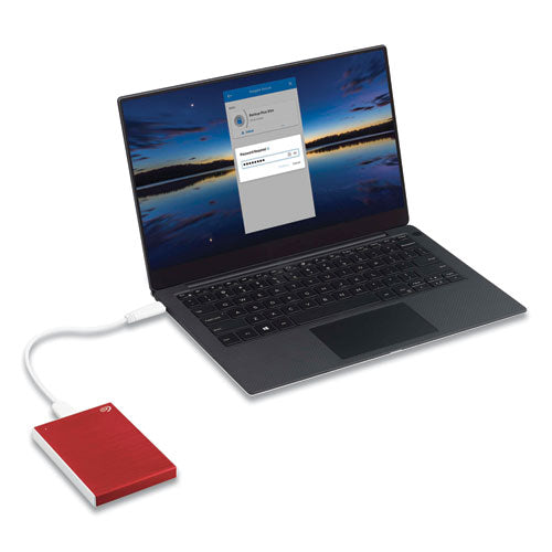 Backup Plus Slim External Hard Drive, 2 Tb, Usb2.0-3.0, Red