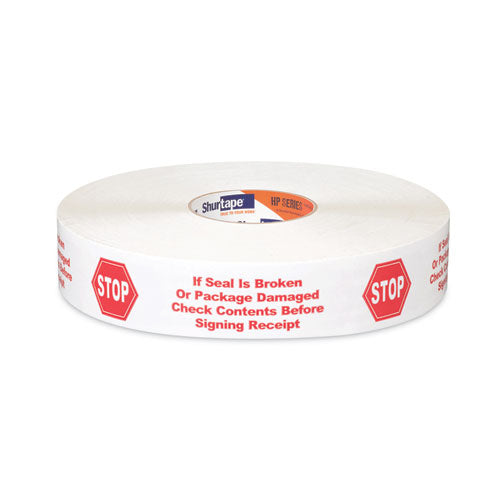 Hp 240 Packing Tape, 1.88" X 1,000 Yds, White With Red Print, 6-carton