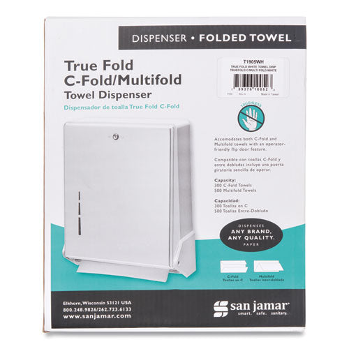 True Fold C-fold-multifold Paper Towel Dispenser, 11.63 X 5 X 14.5, White