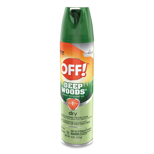 Deep Woods Dry Insect Repellent, 4 Oz, Aerosol, Neutral, 12-carton