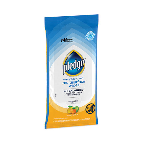 Multi-surface Cleaner Wet Wipes, Cloth, 7 X 10, Fresh Citrus, 25-pack, 12-carton