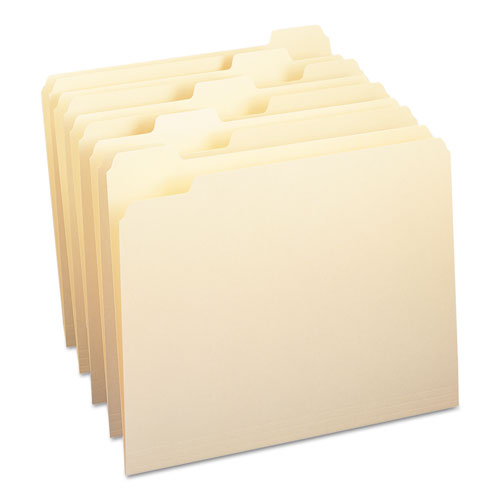 Manila File Folders, 1-5-cut Tabs: Assorted, Letter Size, 0.75" Expansion, Manila, 100-box