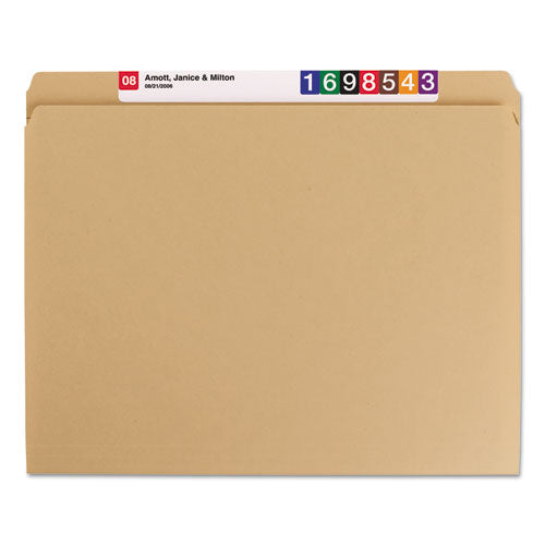 Heavyweight Kraft File Folders, Straight Tab, Letter Size, 11 Pt. Kraft, 100-box