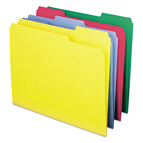 Watershed-cutless File Folders, 1-3-cut Tabs, Letter Size, Assorted, 100-box
