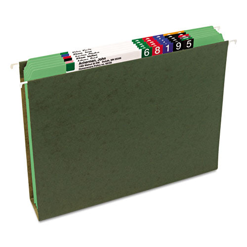 Reinforced Top Tab Colored File Folders, Straight Tabs, Letter Size, 0.75" Expansion, Green, 100-box
