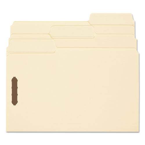 Supertab Reinforced Guide Height 2-fastener Folders, 1-3-cut Tabs, Legal Size, 11 Pt. Manila, 50-box