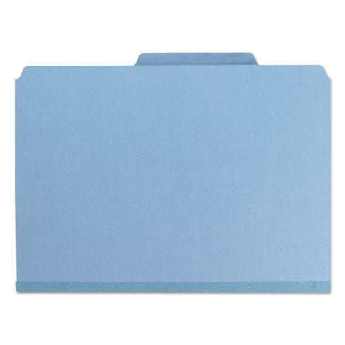 Expanding Recycled Heavy Pressboard Folders, 1-3-cut Tabs, 1" Expansion, Letter Size, Blue, 25-box