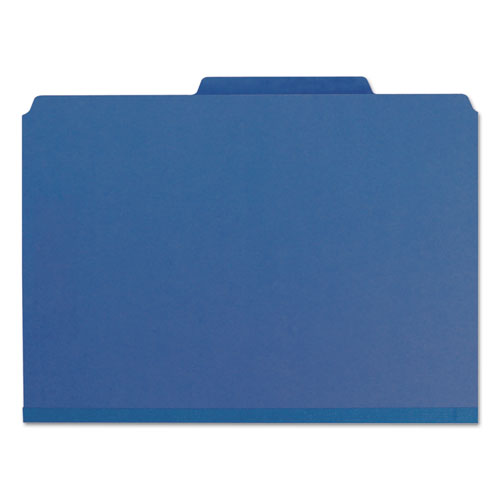 Expanding Recycled Heavy Pressboard Folders, 1-3-cut Tabs, 1" Expansion, Letter Size, Dark Blue, 25-box