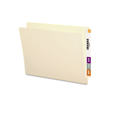 Heavyweight Manila End Tab Folders, 9" High Front, 1-2-cut Tabs: Top, Letter Size, 0.75" Expansion, Manila, 100-box