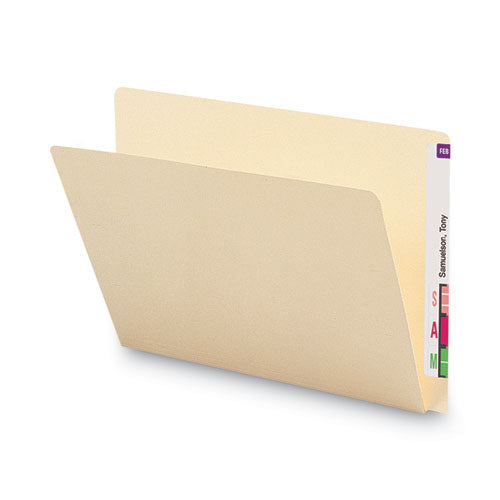 Extended End Tab Manila Folders, Straight Tabs, Letter Size, 0.75" Expansion, Manila, 100-box