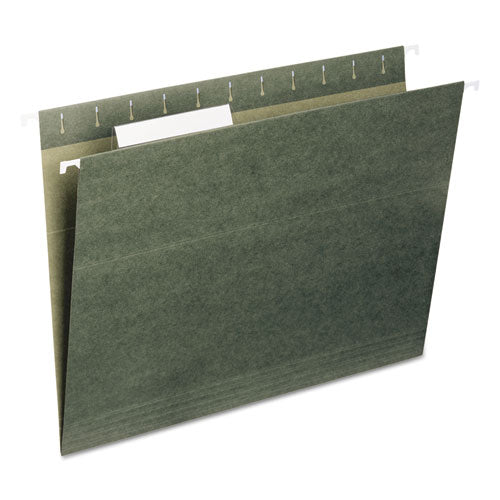 Hanging Folders, Letter Size, 1-3-cut Tab, Standard Green, 25-box