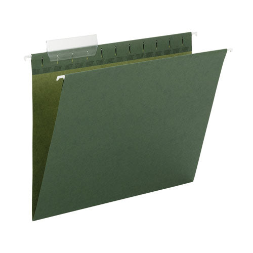 Tuff Hanging Folders With Easy Slide Tab, Letter Size, 1-3-cut Tab, Standard Green, 20-box