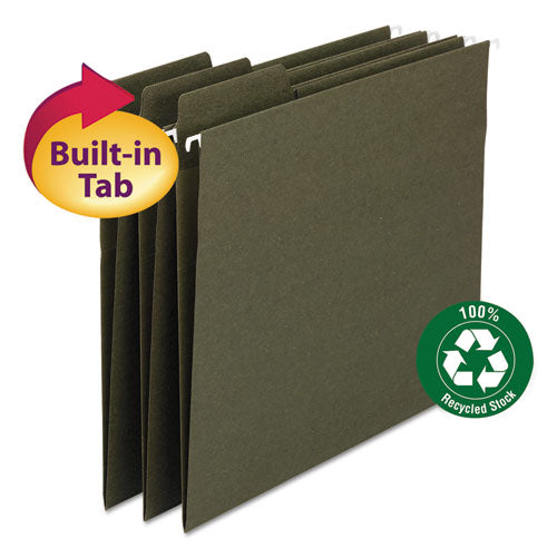 Fastab Hanging Folders, Letter Size, 1-3-cut Tab, Standard Green, 20-box
