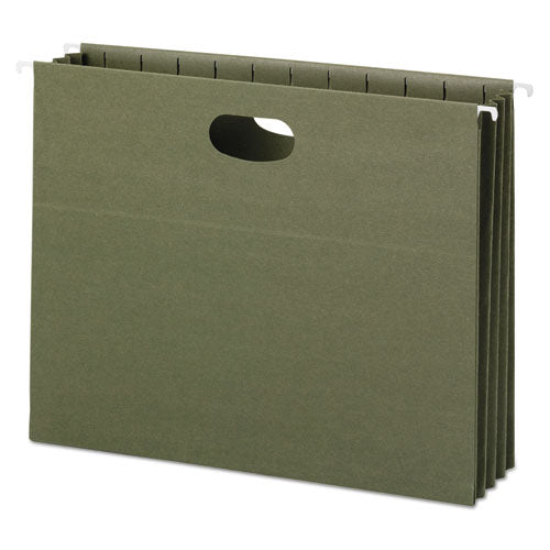 100% Recycled Hanging Pockets With Full-height Gusset, Letter Size, Standard Green, 10-box