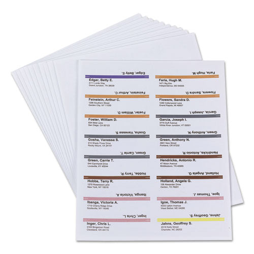 Viewables Hanging Folder Tab Label Pack Refill, 1-3-cut Tabs, Assorted Colors, 3.5" Wide, 160-pack