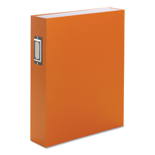 Book Shelf Organizer W- Supertab, 2.5" Expansion, 6 Sections, 1-3-cut Tab, Letter Size, Vibrant Orange-white