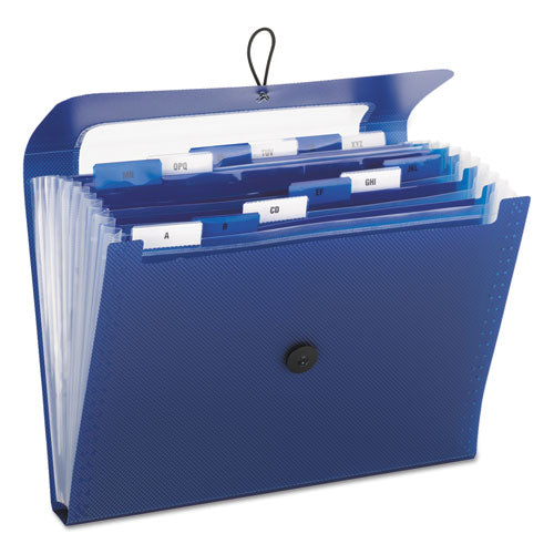 Step Index Organizer, 12 Sections, 1-6-cut Tab, Letter Size, Navy