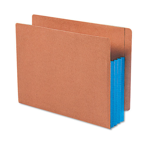 Redrope Drop-front End Tab File Pockets, Fully Lined 6.5" High Gussets, 3.5" Expansion, Letter Size, Redrope-blue, 10-box
