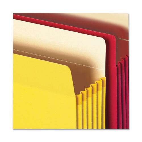 Colored File Pockets, 5.25" Expansion, Letter Size, Assorted Colors, 5-box