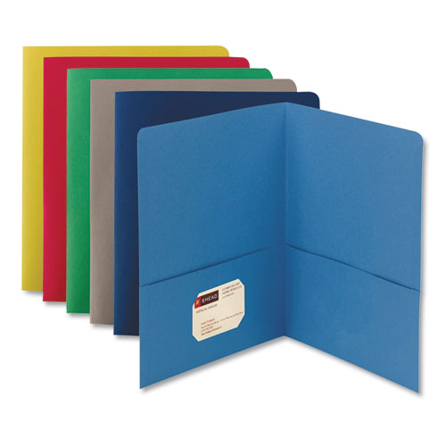Two-pocket Folder, Textured Paper, 100-sheet Capacity, 11 X 8.5, White, 25-box