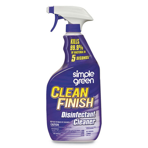 Clean Finish Disinfectant Cleaner, Herbal, 32 Oz Spray Bottle, 12-carton