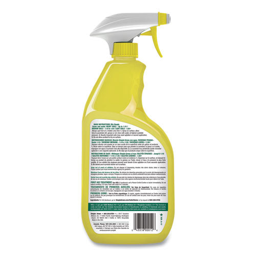 Industrial Cleaner And Degreaser, Concentrated, Lemon, 24 Oz Spray Bottle, 12-carton