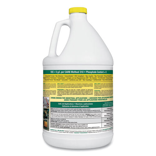 Industrial Cleaner And Degreaser, Concentrated, Lemon, 1 Gal Bottle, 6-carton