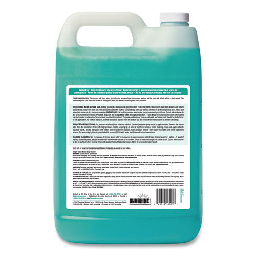 Heavy-duty Cleaner And Degreaser Pressure Washer Concentrate, 1 Gal Bottle, 4-carton