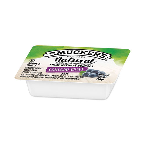 Smuckers 1-2 Ounce Natural Jam, 0.5 Oz Container, Concord Grape, 200-carton
