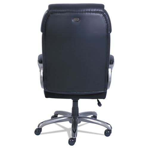 Cosset Big And Tall Executive Chair, Supports Up To 400 Lb, 19" To 22" Seat Height, Black Seat-back, Slate Base