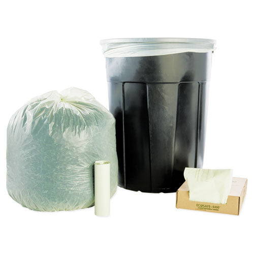 Ecosafe-6400 Bags, 30 Gal, 1.1 Mil, 30" X 39", Green, 48-box