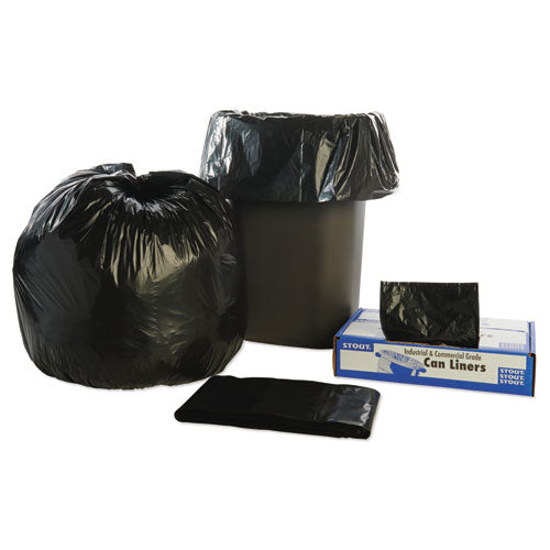Total Recycled Content Plastic Trash Bags, 33 Gal, 1.5 Mil, 33" X 40", Brown-black, 100-carton
