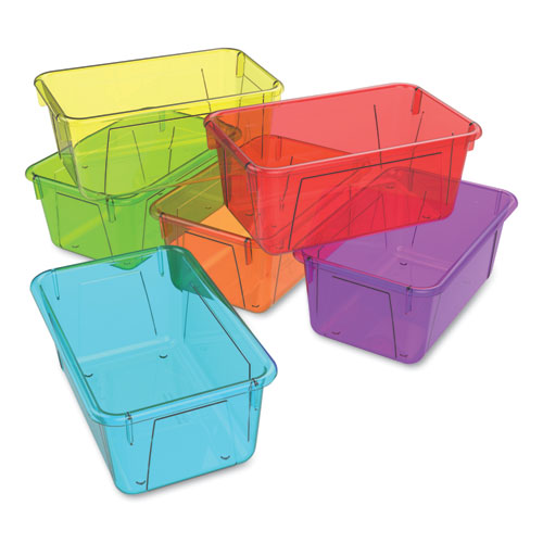 Cubby Bins, 7.8" X 12.2" X 5.1", Assorted Candy Colors, 5-carton
