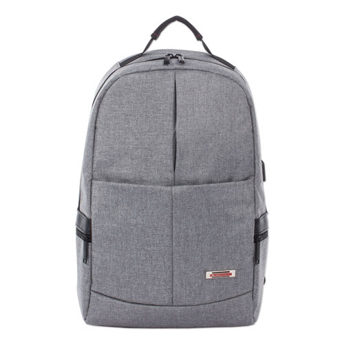 Sterling Slim Business Backpack, Holds Laptops 15.6", 5.5" X 5.5" X 18", Gray