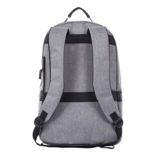 Sterling Slim Business Backpack, Holds Laptops 15.6", 5.5" X 5.5" X 18", Gray
