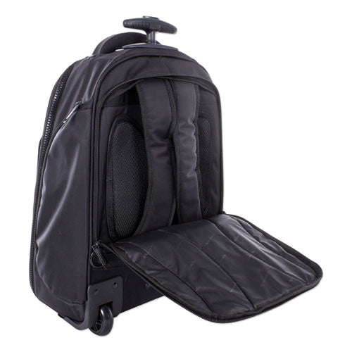 Stride Business Backpack On Wheels, For Laptops 15.6", 10" X 10" X 21.5", Black
