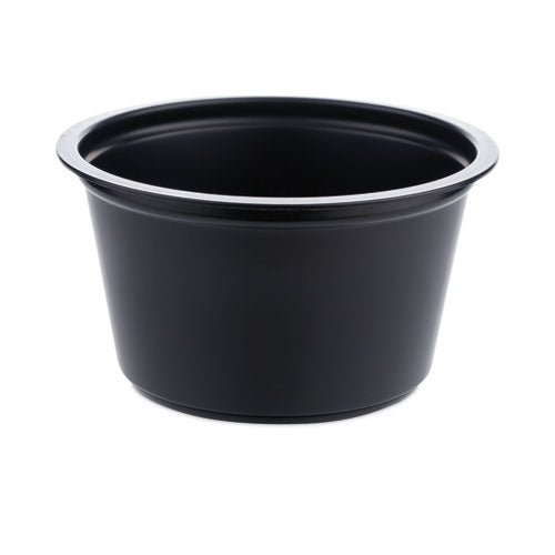 Portion Cups, 2 Oz, Black, 2,500-carton