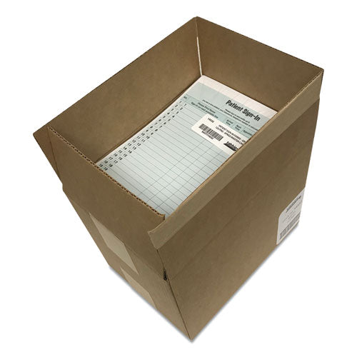Patient Sign-in Label Forms, 8 1-2 X 11 5-8, 125 Sheets-pack, Green