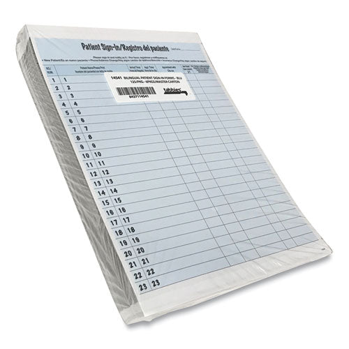Hipaa Labels, Patient Sign-in, 8.5 X 11, Blue, 23-sheet, 125 Sheets-pack