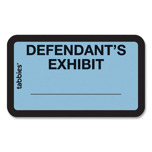 Legal Exhibit Labels, Defendant's Exhibit, 1.63 X 1, Blue, 9-sheet, 28 Sheets-pack, 252 Labels-pack