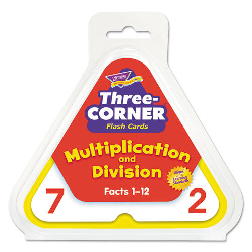 Multiplication-division Three-corner Flash Cards, 8 And Up, 48-set