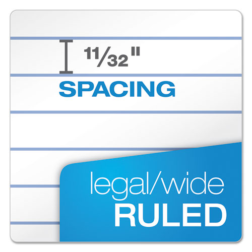 Gold Fibre Writing Pads, Wide-legal Rule, 8.5 X 11.75, White, 50 Sheets, 4-pack