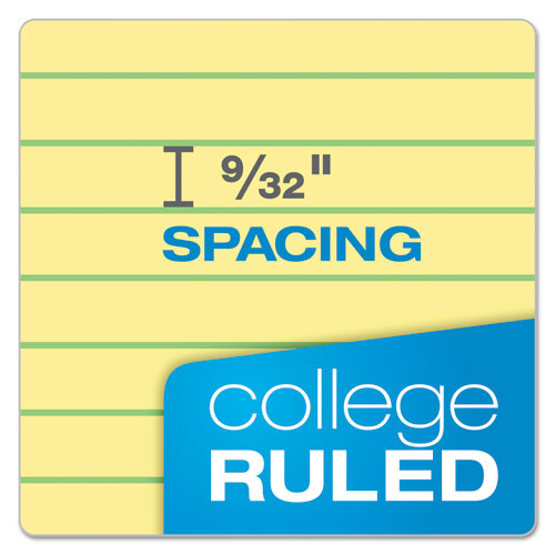Double Sheet Pads, Medium-college Rule, 8.5 X 11.75, Canary, 100 Sheets