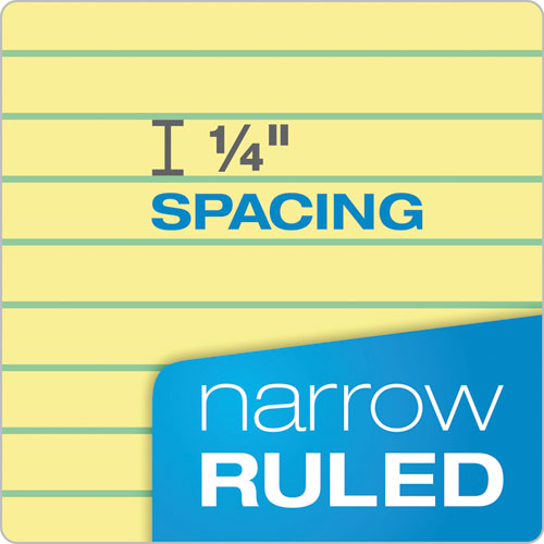 Double Sheet Pads, Narrow Rule, 8.5 X 11.75, Canary, 100 Sheets